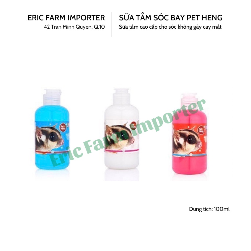 Sữa Tắm Sóc Bay Pet Heng 🐶 FREE SHIP 🐶 Sữa Tẳm 3 Mùi Cho Các Loài Gặm Nhắm, Có Thể Sử Dụng Sóc Thỏ Bọ Hamster.....