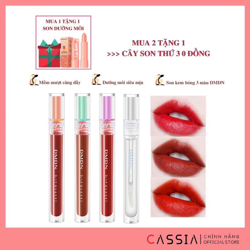 Son Kem Bóng Vỏ Trong Pha Lê Lấp Lánh Căng Mọng, Son Tint Nội Địa Trung Lâu Trôi, Không Dính Môi, Mirror Lip Glaze 3 Màu