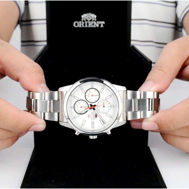 Đồng hồ Nam Orient FKU00003W0 [ Chính hãng full box ] , Chonograph , Dây thép