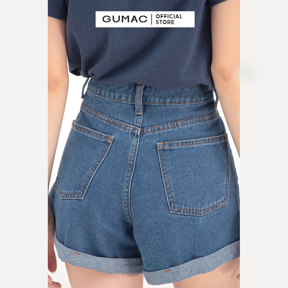 Quần short jeans nữ GUMAC phong cách năng động, cá tính QJB731
