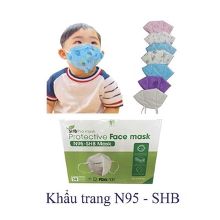 20 cái khẩu trang N95 trẻ em, mix màu
