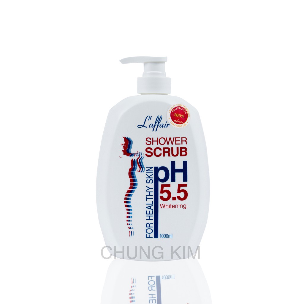 Sữa tắm dưỡng da -Sữa tắm L’affair pH 5.5 hạt cao cấp có tác dụng làm da sáng lên và tẩy sạch các vết nám