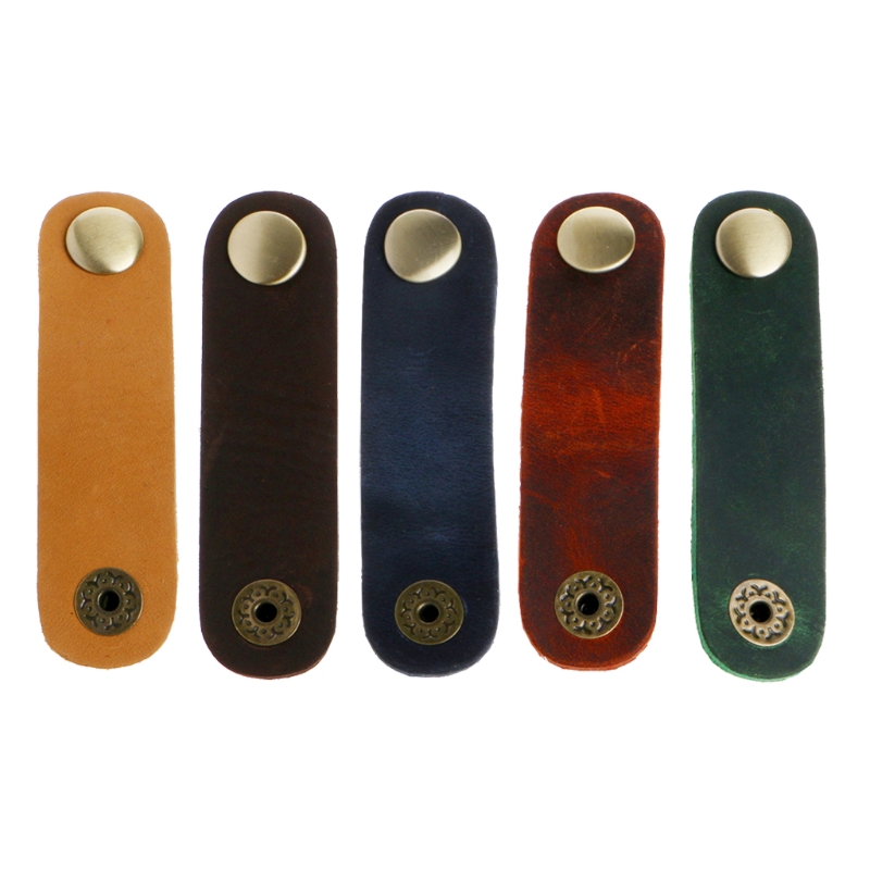 Faux Leather Cáp dây tổ chức Clip Bọc Bobbin Tai nghe dây Winder Tool