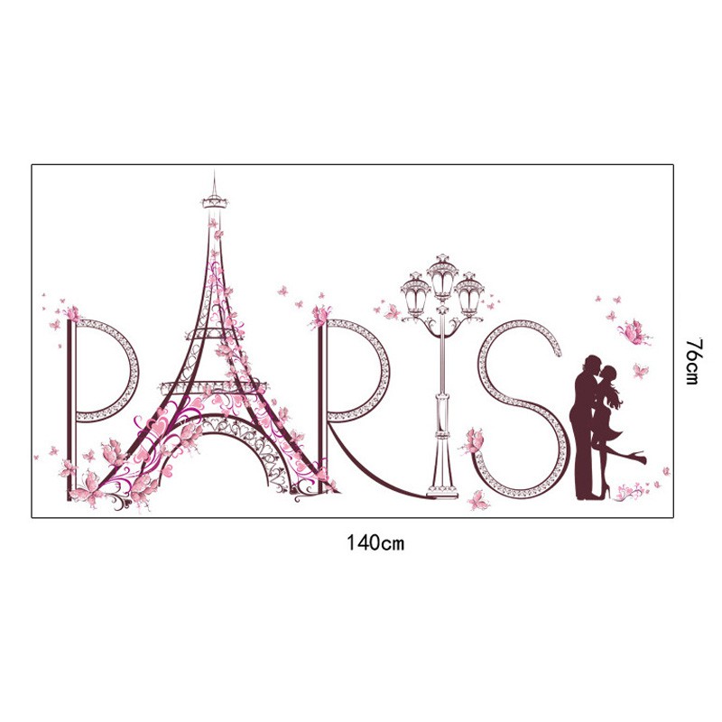 Decal Dán Tường Tháp Eiffel