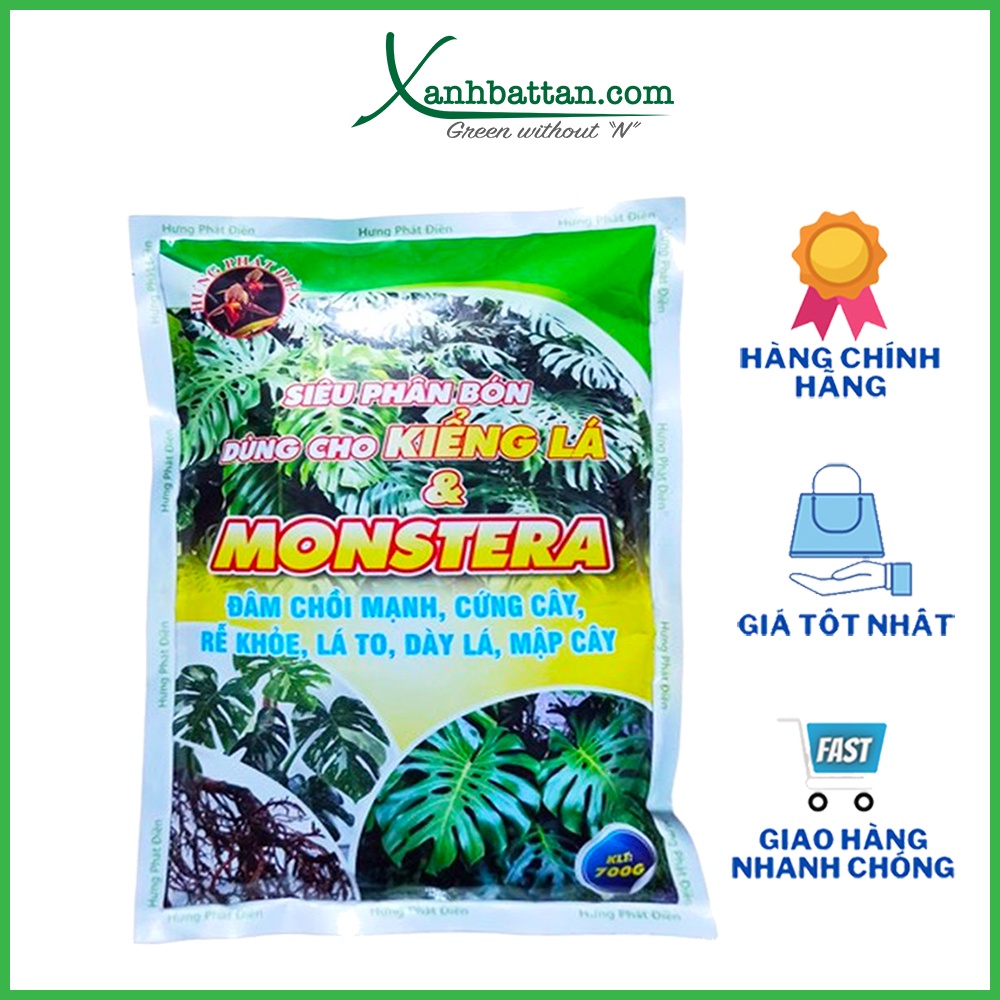 Phân Bón Cho Kiểng Lá Monstera Dưỡng Lá, Mập Thân, Rễ Khỏe Gói 700 Gram