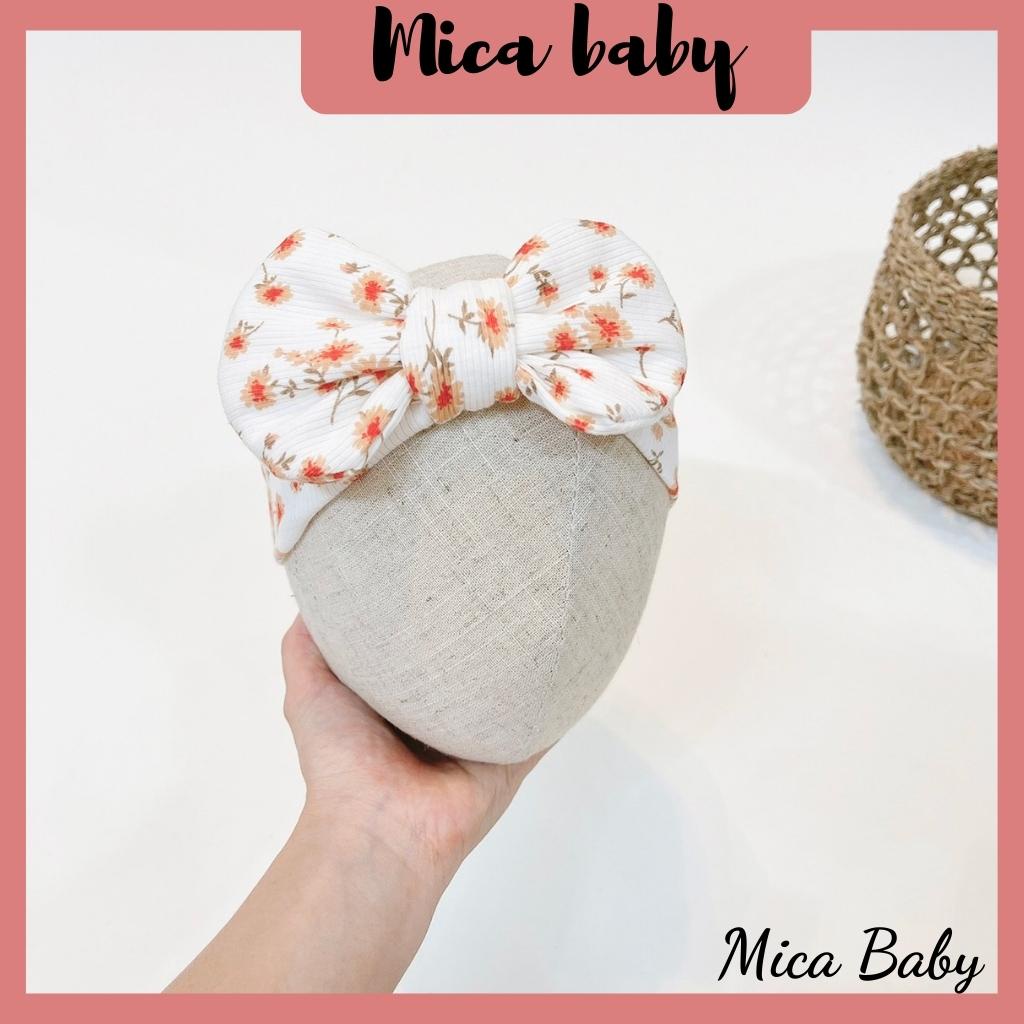 Băng đô mềm mại thoáng khí bản to dễ thương cho bé Mica baby BD04