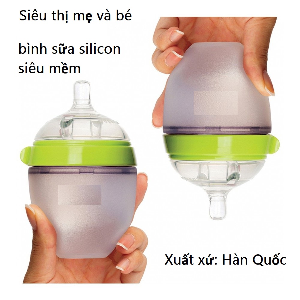 Bình sữa Silicon SIêu mềm comot Hàn Quốc 150ml/250ml