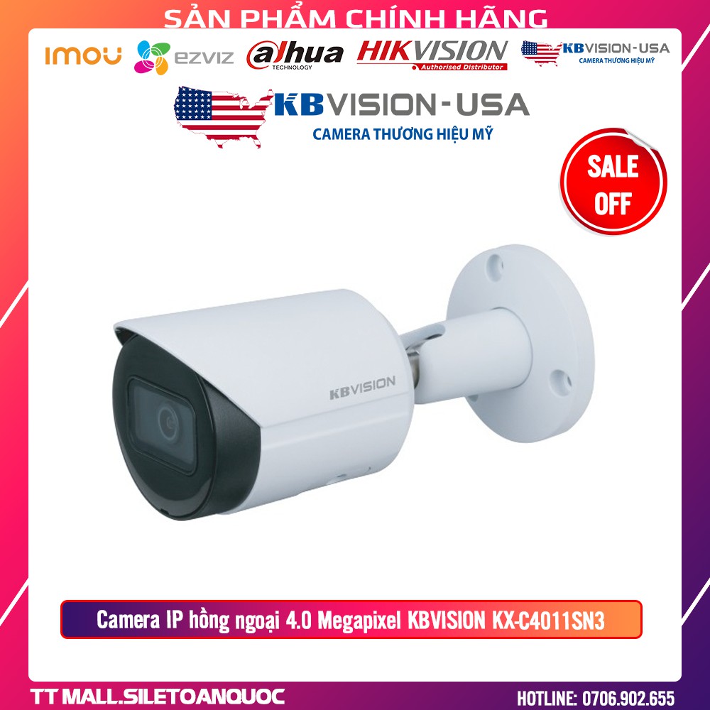 [HOT] Camera IP hồng ngoại 4.0 Megapixel KBVISION KX-C4011SN3