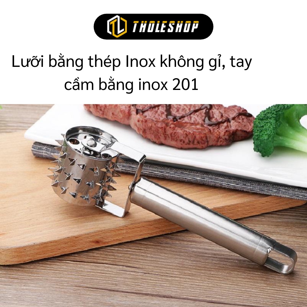 Dụng Cụ Châm Bì, Châm Thịt - Cây Lăn Dần Thịt Bằng Inox Cao Cấp, Tiện Dụng 8812