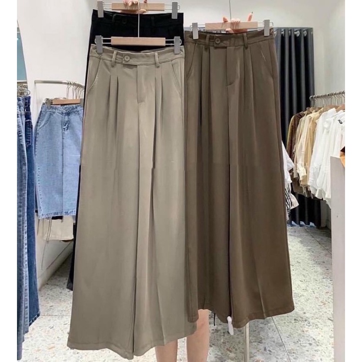 QUẦN ỐNG XUÔNG CẠP LỆCH CÔNG SỞ CHẤT LỤA MÁT LOẠI 1 MS21901