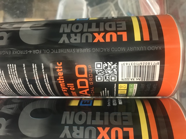 Nhớt XADO RACING V2 10W-40 4T MA2 DUNG TÍCH 1.0 LÍT chính hãng