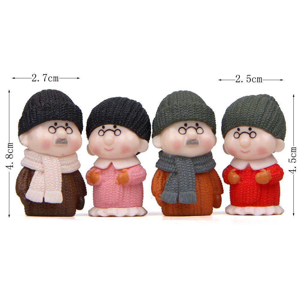 Set 1 / 4 Khuôn Làm Chậu Hoa Mini Hình Ông Già Trang Trí Sân Vườn / Ban Công / Nhà Cửa