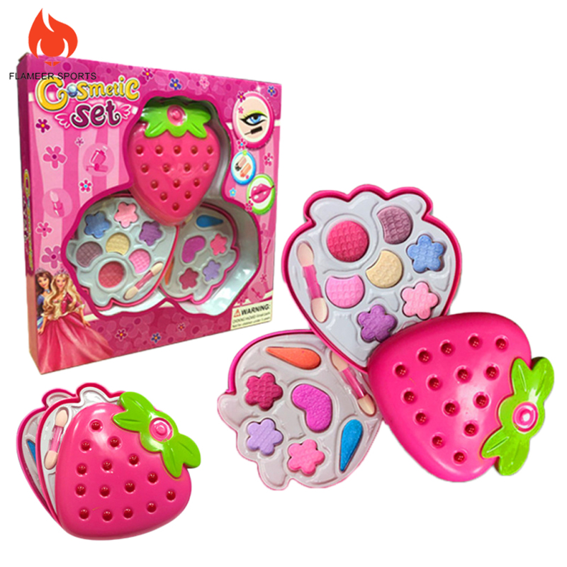 Flameer Sports Girl jewelry children's Pretend cosmetics makeup toy Princess Make up Set