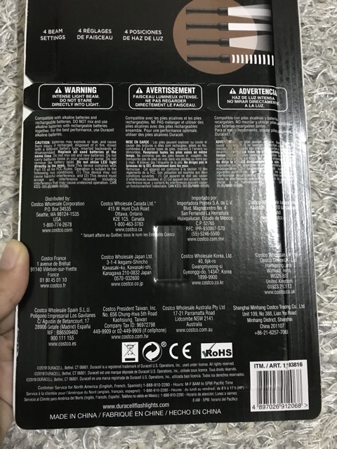 Đèn pin Duracell xách tay Mỹ nguyên box