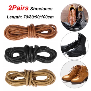 [SA68] Set 2 Cặp Dây Giày Thể Thao Da Sáp Tròn