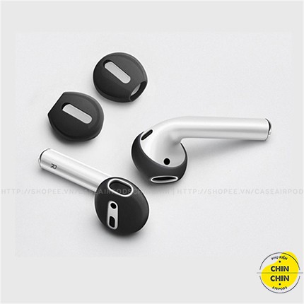 2 Nút Cao Su Silicon Siêu Mỏng Bọc Tai Nghe Apple Airpods 1 2 Đóng Được Dock - Chin Chin Shop