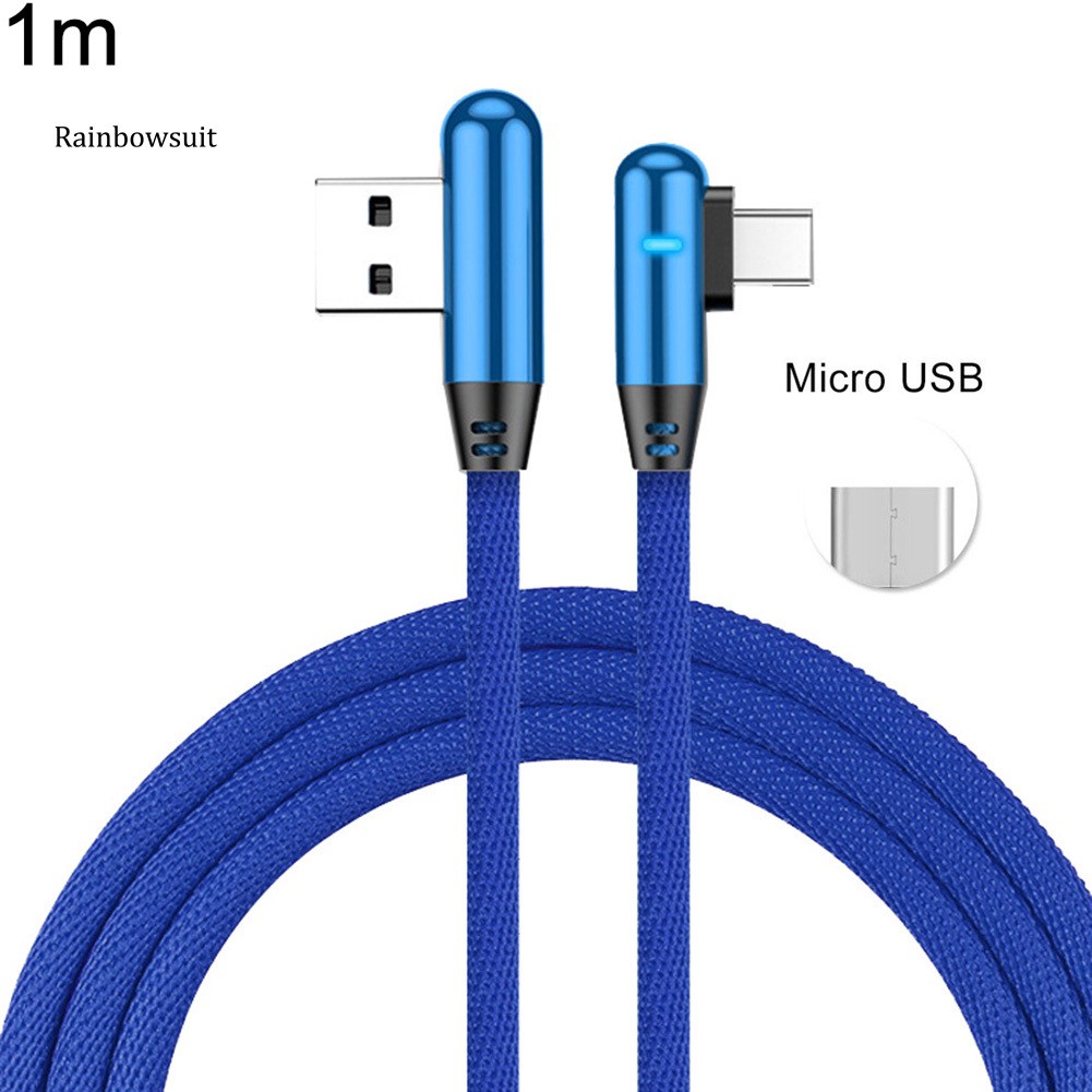 Dây Cáp Sạc Nhanh Micro Usb/ Type-C 3.1a Dài 1/2m Cho Android Iphone