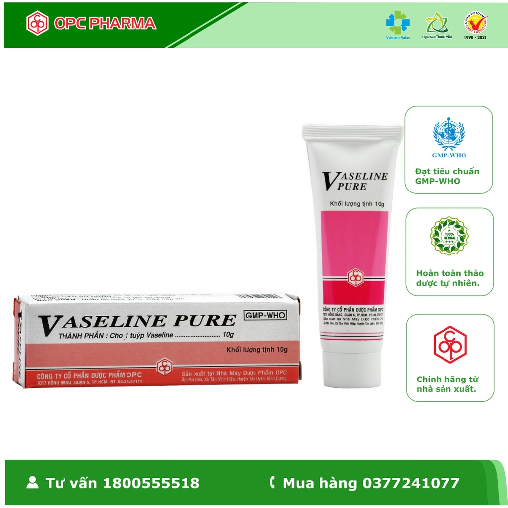 Kem dưỡng môi VASELINE OPC 10g