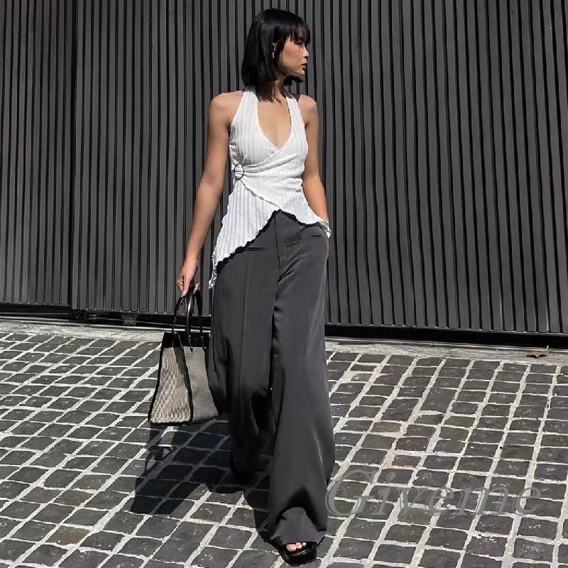 Áo Nữ Không Tay Cổ Chữ V Màu Sắc Thời Trang