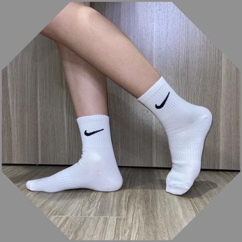 Tất Nam Cổ Cao Chất Liệu Dệt Kim Cao Cấp, Tất Nike Cổ Cao Nam Nữ Thể Thao