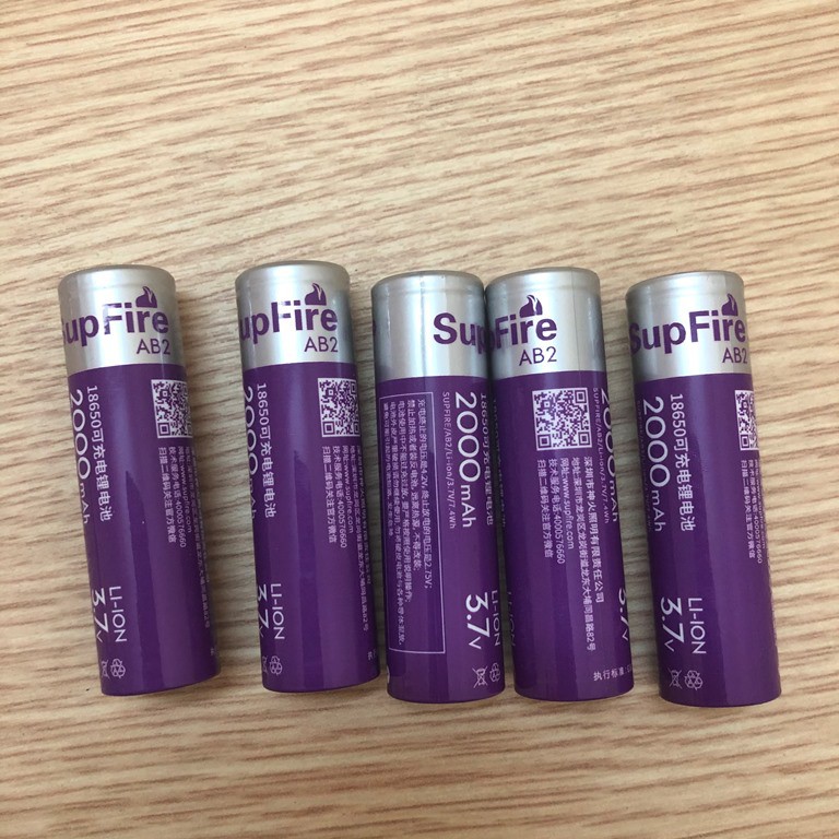 Pin sạc Supfire 18650 3.7V 2000mAh, pin lithium cao cấp