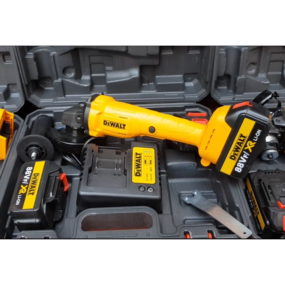 [FREESHIP] Máy Mài Dùng Pin DEWALT 88V Không chổi than, Máy mài góc Lõi đồng gồm 2 Pin 10 CELL