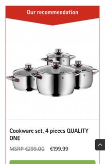 BỘ NỒI WMF QUALITY ONE 4 NỒI