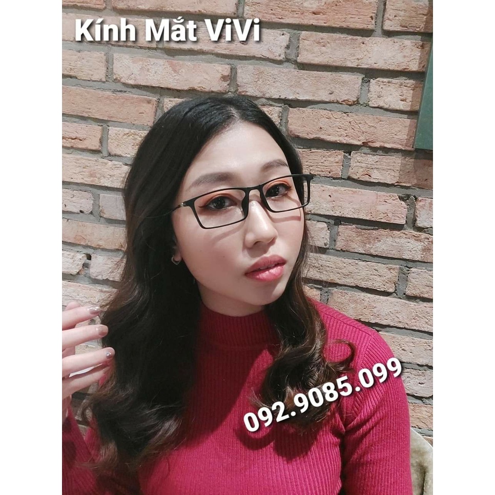 Gọng kính cận nam nữ thời trang dáng vuông nhỏ thanh mảnh V1220, Nhận cắt cận viễn loạn Kính mắt ViVi
