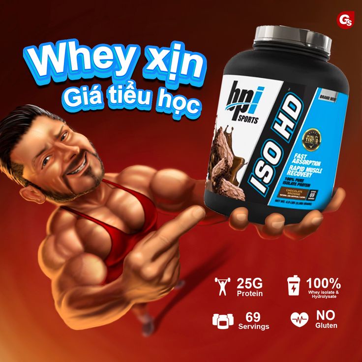 BPI Sports Iso HD Whey Iso HD Sữa Tăng Cơ Bắp 100% Pure Whey Isolate Protein 5 Lbs (2.34Kg) - USA