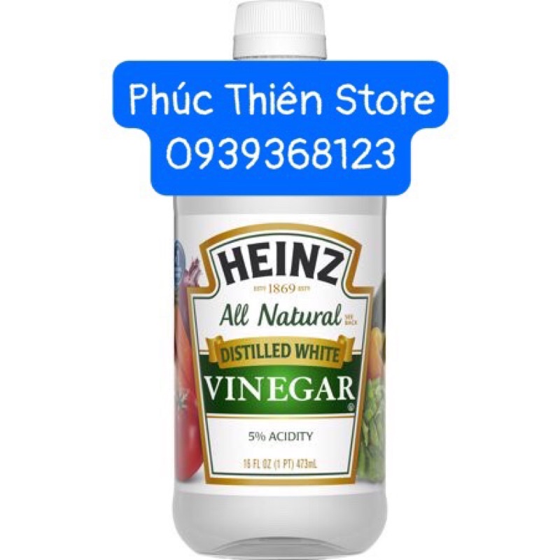 Giấm trắng Heinz 473ml chai pet