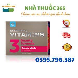 [Hỗ trợ làm đẹp] Thực phẩm bảo vệ sức khỏe Essential Vitamins 3 - Vitamin Beauty Vitals Siberian– 30 viên – Date T2/2023