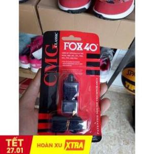 Còi Fox 40 còi trọng tài nhựa có dây đeo cổ tiếng đanh rõ