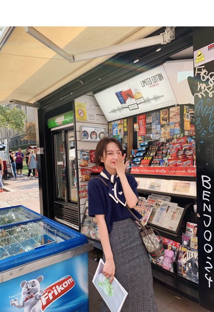 Set len xanh cổ nơ siêu hot - có bán áo riêng