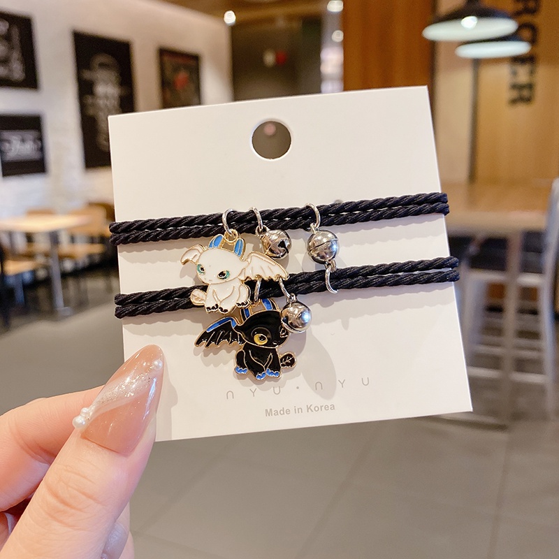 Vòng Tay Nam Châm Họa Tiết Phi Hành Gia Phong Cách Hàn Quốc Hợp Thời Trang Cho Cặp Đôi