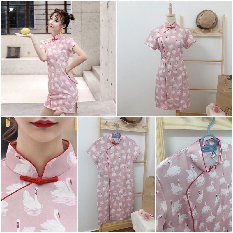 Sườn xám kỳ bào Trung Hoa 2hand có BIG SIZE