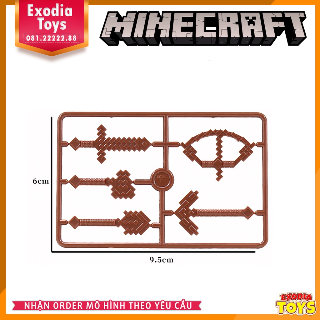 Xếp hình phụ kiện MOC vỉ vũ cho nhân vật trò chơi Minecraft - Đồ Chơi Lắp Ghép Sáng Tạo - CANTENG 60185