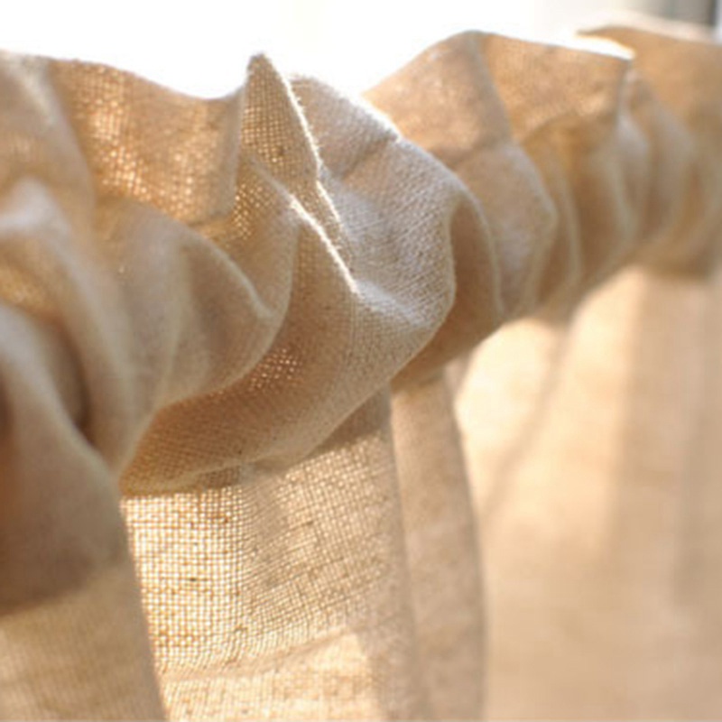 Rèm cửa ngắn bằng vải lanh cotton phong cách Nhật Bản độc đáo trang trí nhà cửa