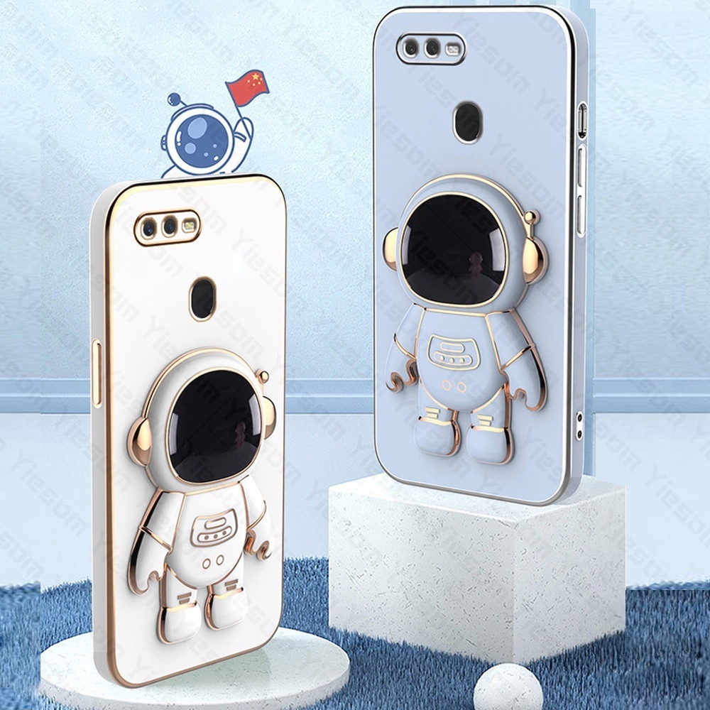 Ốp Điện Thoại Silicon Mềm Có Giá Đỡ Hình Phi Hành Gia Dành Cho OPPO F11 F11 Pro F9 F7 F5 F1S F17 F17 Pro