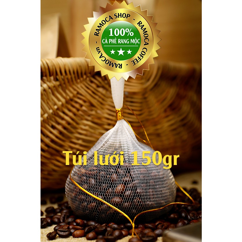 Túi thơm hạt cà phê || 150gr || để tủ quần áo, làm thơm phòng, khử mùi xe ô tô || túi lưới buộc dây kim tuyến đẹp