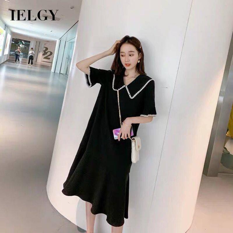 Đầm dài midi IELGY phong cách thanh lịch size lớn phong cách Hàn Quốc cho nữ