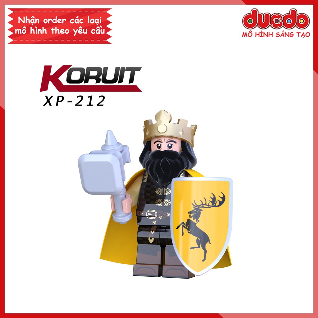 Minifigures lính trung cổ Trò chơi vương quyền - Đồ chơi Lắp ghép Xếp hình Mini Game of Thrones Koruit Mô hình KT1029