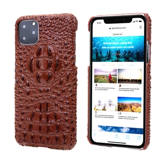 Ốp điện thoại da bò thật họa tiết vân da cá sấu thời trang thích hợp cho iPhone 11 Pro Max X XS XR 6 6S 7/ 8 Plus