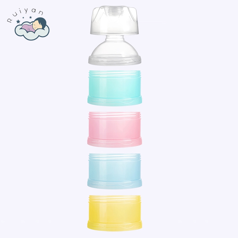 Hộp chiết sữa bột 4 ngăn chống bụi dễ mang theo cho bé