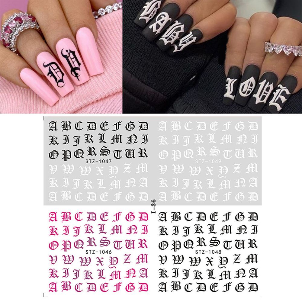 [Hàng mới về] Miếng dán trang trí móng chuyển nước họa tiết giáng sinh màu trắng đen 4 trong 1