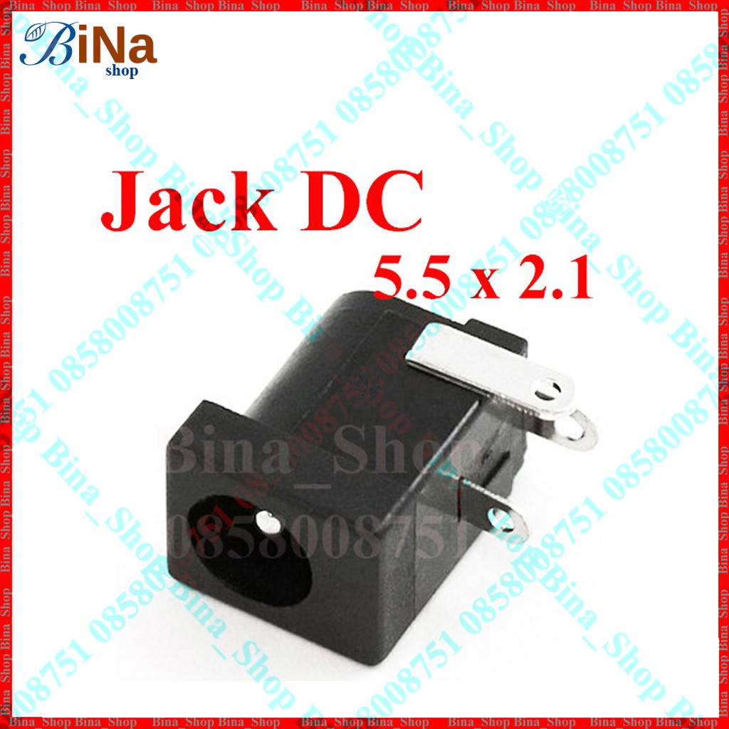 Jack sạc DC 5.5x2.1 5.5x2.5 nhựa (jack cái)