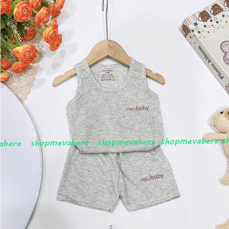 Bộ ba lỗ cotton thoáng mát nhiều màu cho bé trai và bé gái sơ sinh 3-13kg, hàng đẹp - BO55