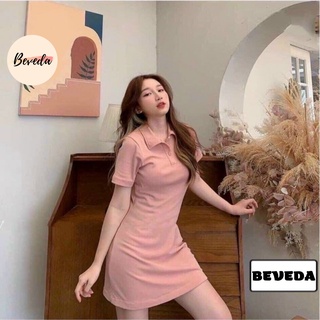 Đầm body có cổ thun borip dày đẹp