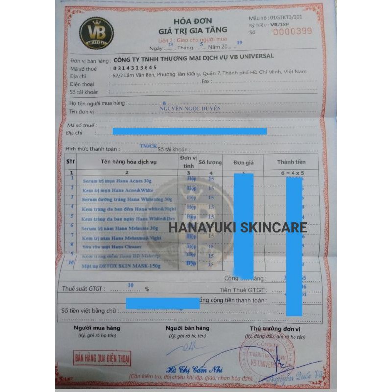 KEM DƯỠNG TRẮNG DA TOÀN THÂN HANAYUKI- HANA WHITE BODY