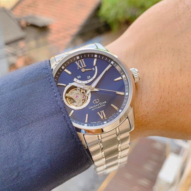 Đồng hồ nam Orient Star Semi Skeleton RE-AT0001L00B máy cơ Automatic, kính Sapphire, hở tim góc 9h, case 39.5mm