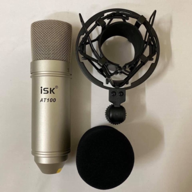 Chọn Bộ Mic Hát Thu Âm Livestream ISK AT100-Sound Card H9 kèm tai ốp+dây livestream 3 m